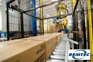 Remtec Automation's robotic material handling conveyor